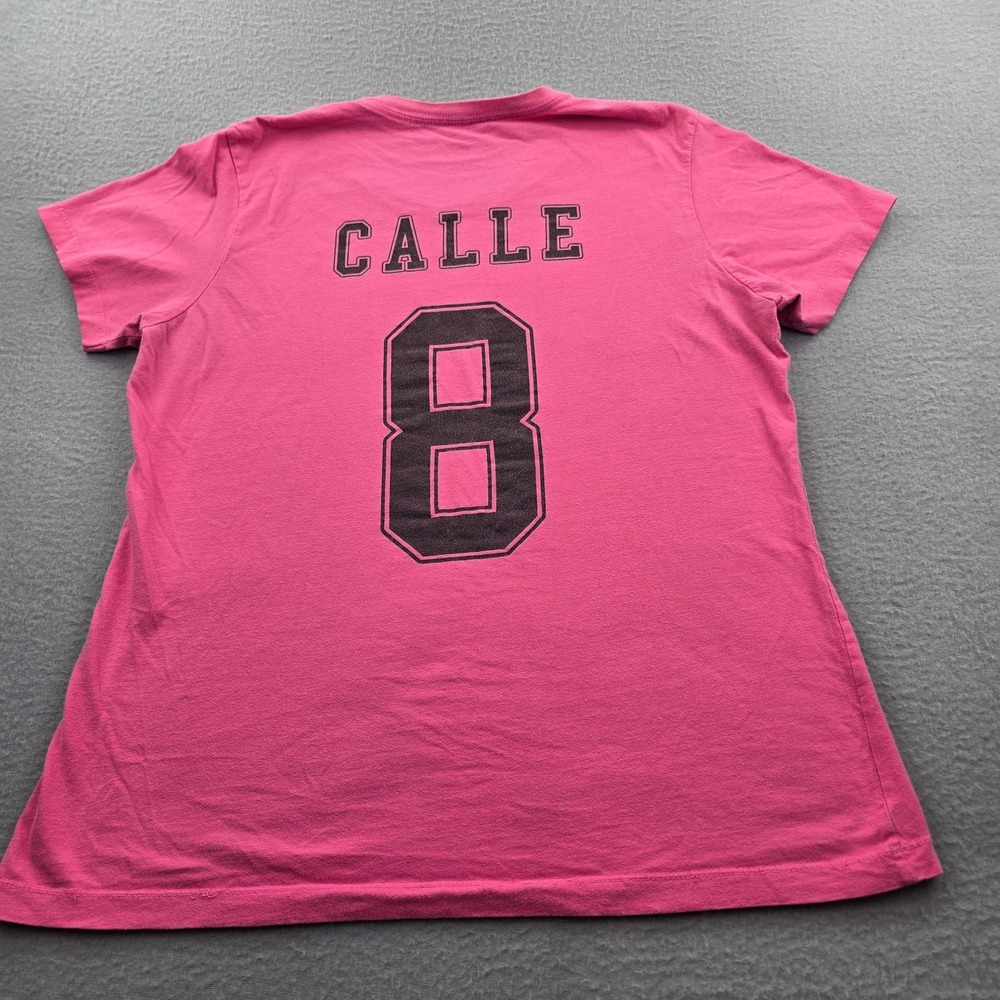 Women T-Shirt Pink Calle Ocho Little Havana, Miami FL Graphic Print Short Sleeve - Picture 2 of 9